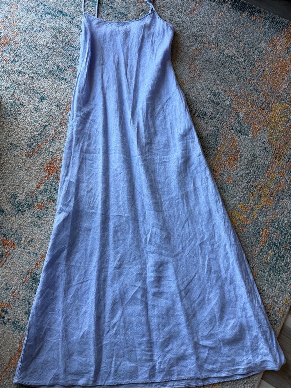 J.crew Blue Linen Dress, sz Tall 8